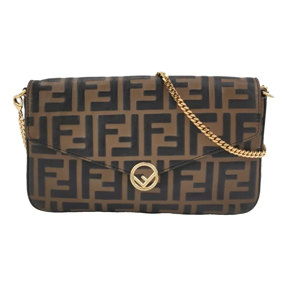 FENDI - Monogram Crossbody Bag with Gold Chain includes Billfold & Wallet - Picture 2 of 13